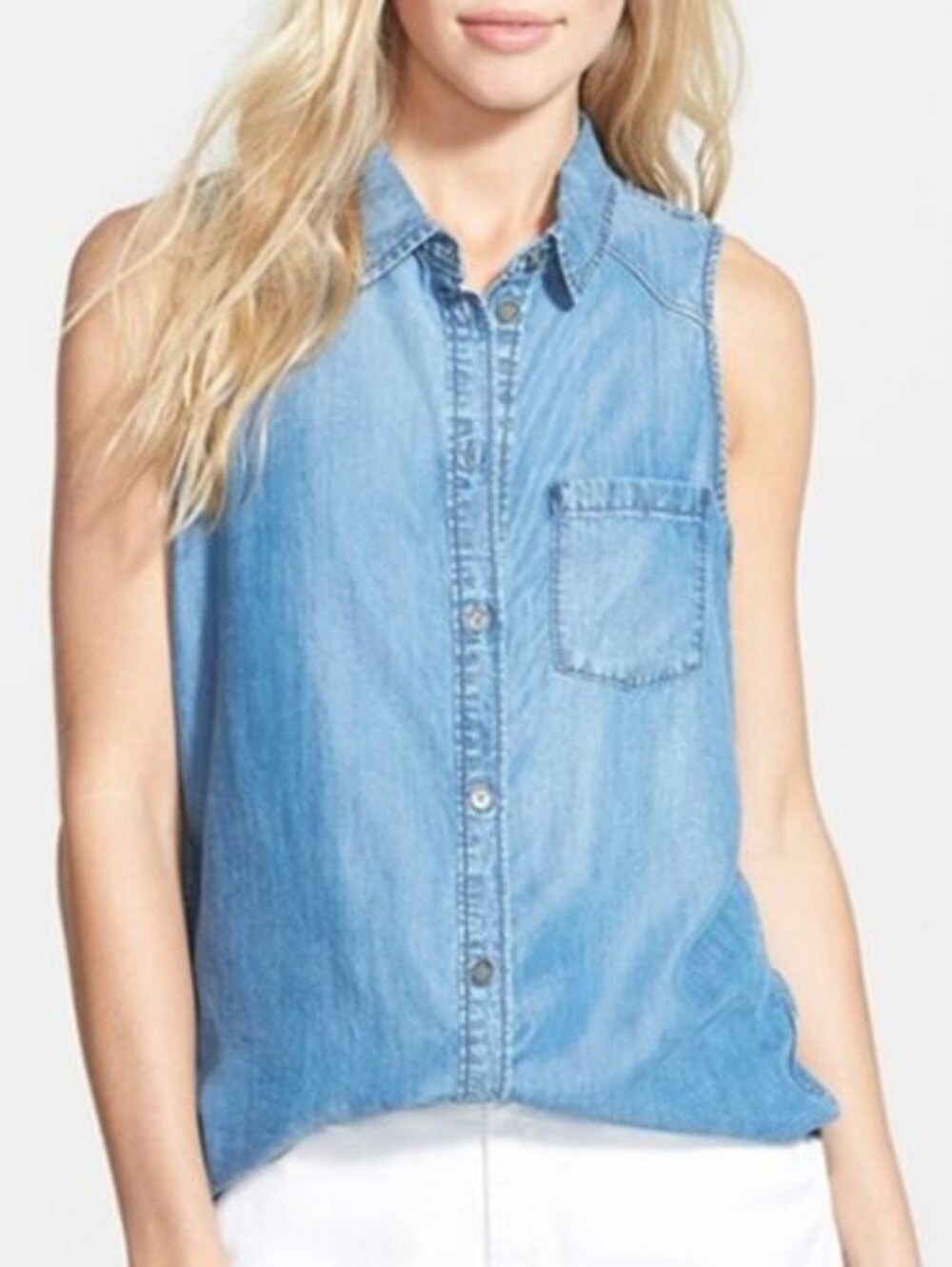 Paige Jean Sleveless Blouse Large
